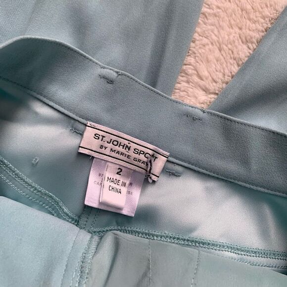 St John Sport by Marie Gray Turquoise Dress Pants - Picture 4 of 8